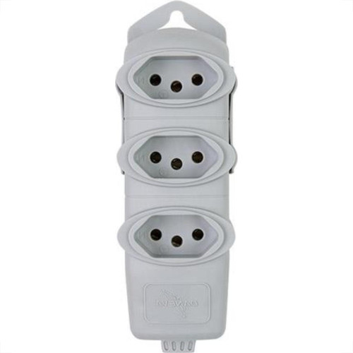 Tomada Barra Daneva Tripla 2P+T 20A Cinza Tomada Barra Daneva Tripla 2P+T 20A Cinza