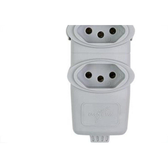 Tomada Barra Daneva Tripla 2P+T 20A Cinza Tomada Barra Daneva Tripla 2P+T 20A Cinza