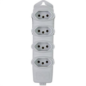 Tomada Barra Daneva Quadr 2P+T 20A Cinza