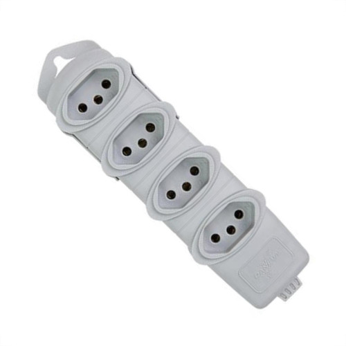 Tomada Barra Daneva Quadr 2P+T 20A Cinza Tomada Barra Daneva Quadr 2P+T 20A Cinza