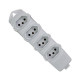 Tomada Barra Daneva Quadr 2P+T 20A Cinza Tomada Barra Daneva Quadr 2P+T 20A Cinza
