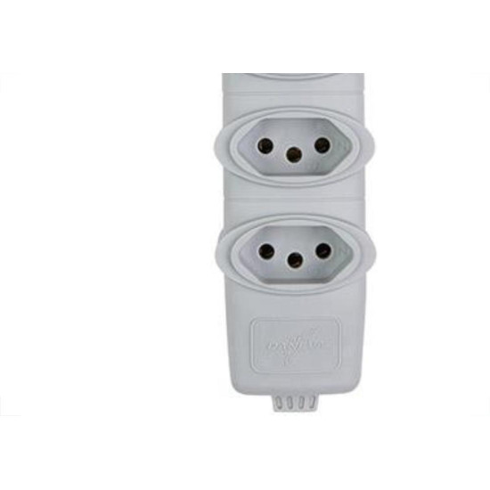 Tomada Barra Daneva Quadr 2P+T 20A Cinza Tomada Barra Daneva Quadr 2P+T 20A Cinza