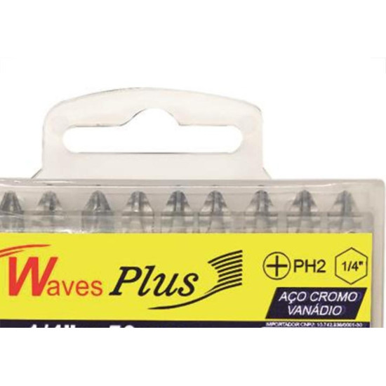 Jogo Ponteira Waves Phil 1/4X50Mm 10P Jogo Ponteira Waves Phil 1/4X50Mm 10P