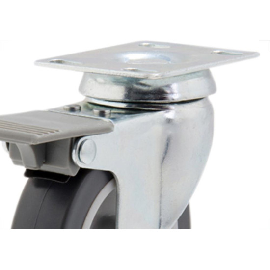 Rodizio Placa Gir.Cinza 75Mm/3 C/F.Colson Rodizio Placa Gir.Cinza 75Mm/3 C/F.Colson