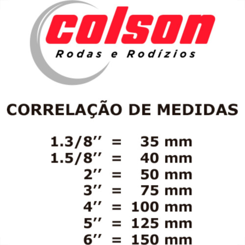 Rodizio Placa Gir.Lr 75Mm/3 C/F Colson Rodizio Placa Gir.Lr 75Mm/3 C/F Colson