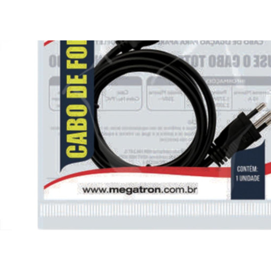 Cabo Forca Megatron Noteb 3X0,75X1,20Mt Cabo Forca Megatron Noteb 3X0,75X1,20Mt