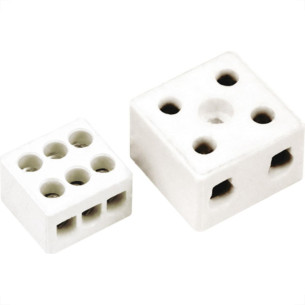 Conector Sindal Porcelana 10Mm Bifas 3602 . / Kit C/ 12 Unidades