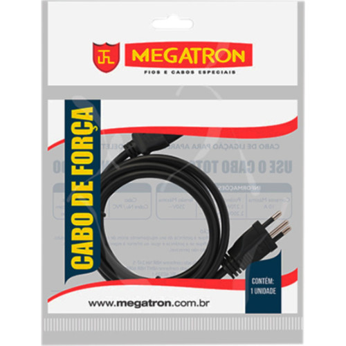 Cabo Forca Megatron Cpu 3X0,75X1,80Mt Cabo Forca Megatron Cpu 3X0,75X1,80Mt