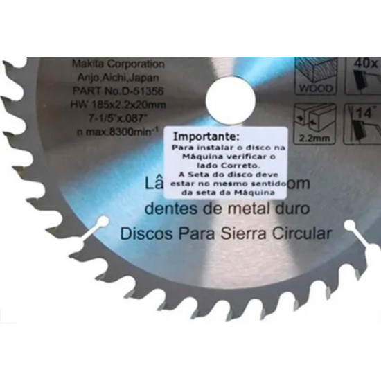Serra Circ.Widea Makit 7.1/4X20X40 51356 Serra Circ.Widea Makit 7.1/4X20X40 51356