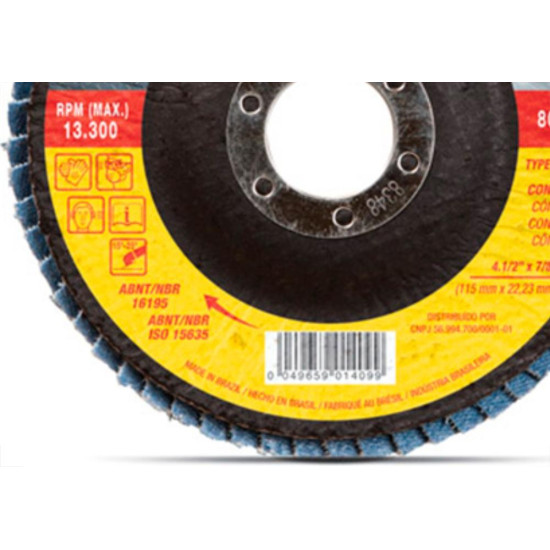 Disco Flap Starret 4.1/2 X 80 Zirconia Disco Flap Starret 4.1/2 X 80 Zirconia