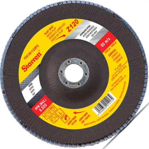 Disco Flap Starret 7 X 120 Zirconia Disco Flap Starret 7 X 120 Zirconia