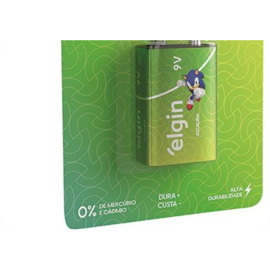 Pilha Alcalina Elgin Bateria 9V Pilha Alcalina Elgin Bateria 9V
