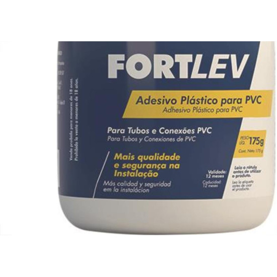 Cola Pvc Fortlev Frasco 175G C/Pincel Cola Pvc Fortlev Frasco 175G C/Pincel