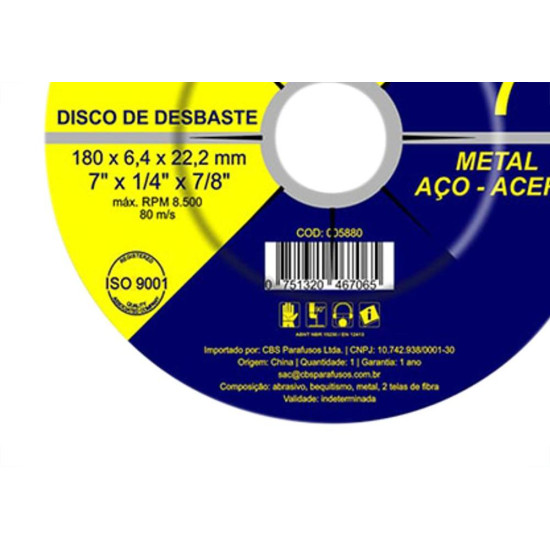 Disco Desbaste Waves 7X7/8 Disco Desbaste Waves 7X7/8