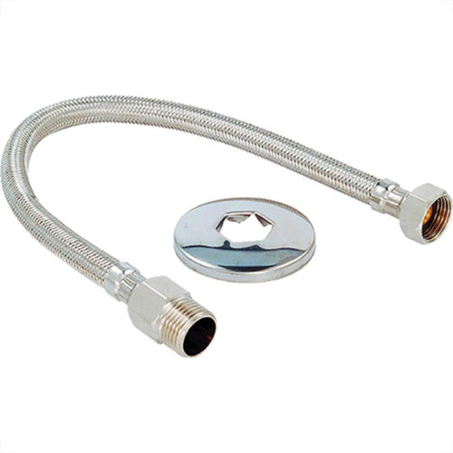 Engate Cromado Flex Alpha 40Cm Malha Inox Engate Cromado Flex Alpha 40Cm Malha Inox