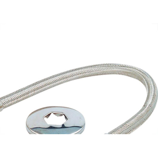 Engate Cromado Flex Alpha 60Cm Malha Inox Engate Cromado Flex Alpha 60Cm Malha Inox