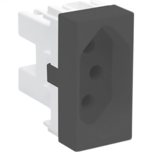 Modulo Fame Habitat Black 4034 1Tomada 10A