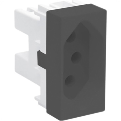 Modulo Fame Habitat Black 4036 1Tomada 20A Modulo Fame Habitat Black 4036 1Tomada 20A