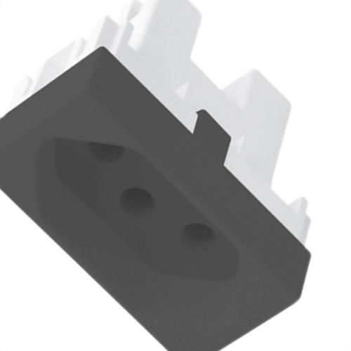 Modulo Fame Habitat Black 4036 1Tomada 20A Modulo Fame Habitat Black 4036 1Tomada 20A