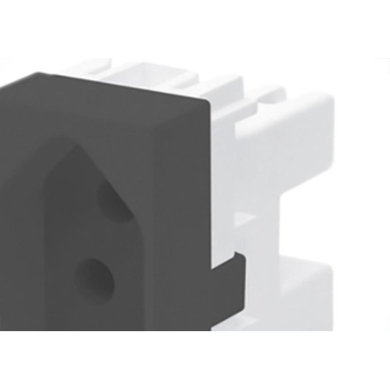 Modulo Fame Habitat Black 4036 1Tomada 20A Modulo Fame Habitat Black 4036 1Tomada 20A