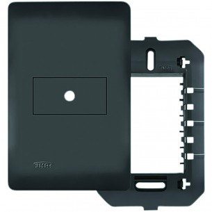 Espelho Placa Fame Habitat Black 4070 4X2 1 Furo