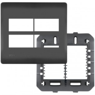 Espelho Placa Fame Habitat Black 4079 4X4 4 Mod