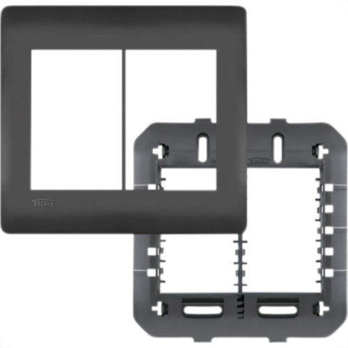 Espelho Placa Fame Habitat Black 4080 4X4 6Mod Espelho Placa Fame Habitat Black 4080 4X4 6Mod
