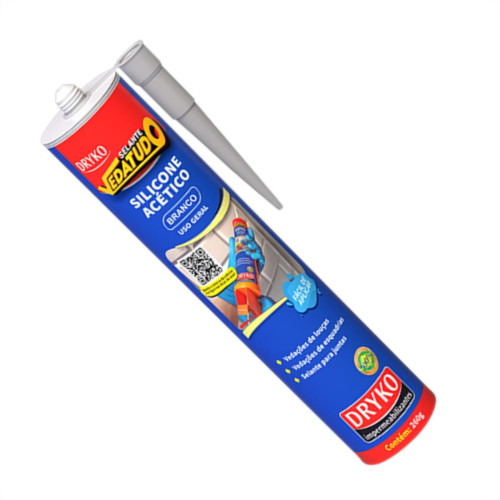 Cola Silicone 260G Dryko Branco Cola Silicone 260G Dryko Branco