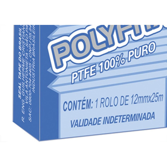Veda Rosca Polyfita 1/2X25 - Kit C/30 Unidades Veda Rosca Polyfita 1/2X25 - Kit C/30 Unidades