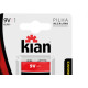 Pilha Alcalina Kian Bateria 9V Pilha Alcalina Kian Bateria 9V