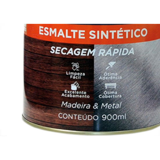 Tinta Esmalte. 1/4 (900ml) Sintetico Nova Verm