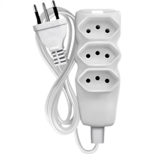 Extensao Megatron Pp 0,75 10Mt 2P+T10A Branco Extensao Megatron Pp 0,75 10Mt 2P+T10A Branco
