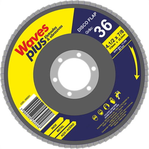 Disco Flap Waves 4.1/2 X 36 Zirconia Disco Flap Waves 4.1/2 X 36 Zirconia
