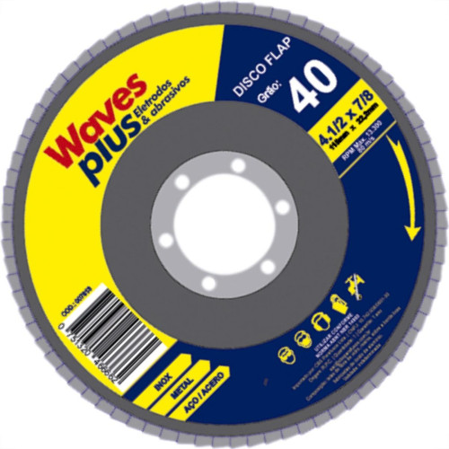Disco Flap Waves 4.1/2 X 40 Zirconia Disco Flap Waves 4.1/2 X 40 Zirconia