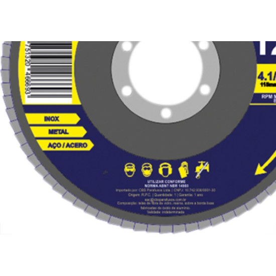 Disco Flap Waves 4.1/2 X120 Zirconia Disco Flap Waves 4.1/2 X120 Zirconia