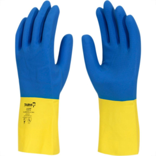 Luva Imbat Neoprex Amarelo/Azul 08-M Luva Imbat Neoprex Amarelo/Azul 08-M