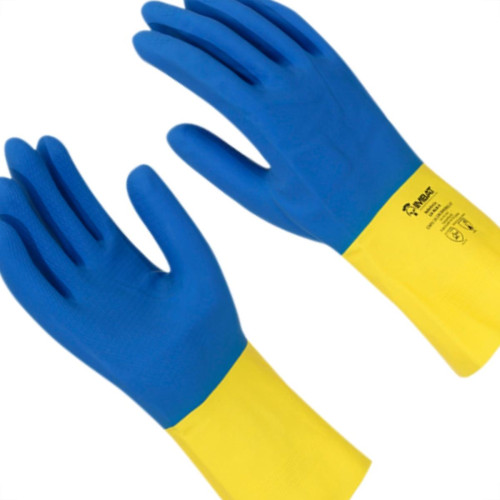Luva Imbat Neoprex Amarelo/Azul 08-M Luva Imbat Neoprex Amarelo/Azul 08-M
