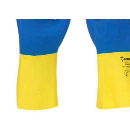 Luva Imbat Neoprex Amarelo/Azul 08-M Luva Imbat Neoprex Amarelo/Azul 08-M