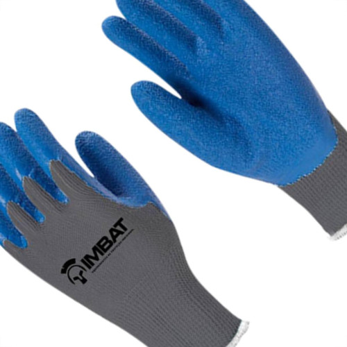 Luva Imbat Tricotada Banho Palmar Azul 10 - Kit C/12 Unidades Luva Imbat Tricotada Banho Palmar Azul 10 - Kit C/12 Unidades