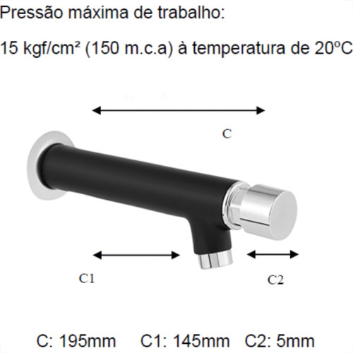 Torneira Black Alphamatic 3100X1/2 Par Torneira Black Alphamatic 3100X1/2 Par