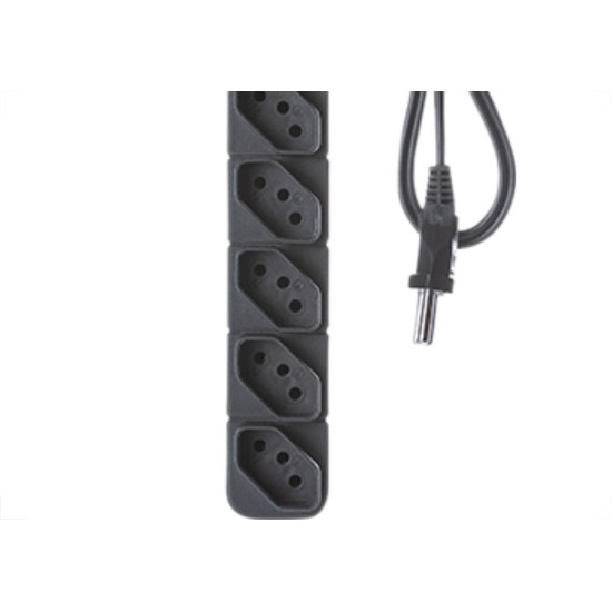 Filtro Linha Fiolux 6 Tomada  Bivolt Preto