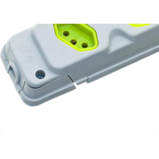 Kit C/2 - Tomada Barra Fiolux Dupla 2P+T20A Cinza