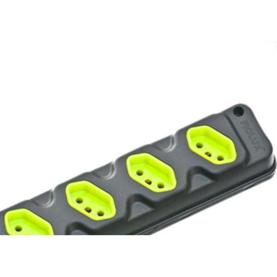 Kit C/3 - Tomada Barra Fiolux Quadrupla 2Polos+T20A Preto Kit C/3 - Tomada Barra Fiolux Quadrupla 2Polos+T20A Preto