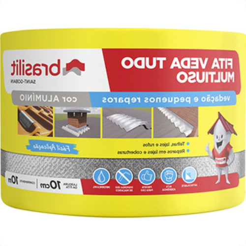 Brasilit Fita Adesiva Alum 10Cmx10Mt Brasilit Fita Adesiva Alum 10Cmx10Mt