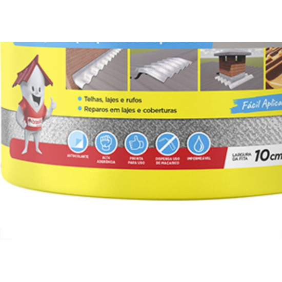 Brasilit Fita Adesiva Alum 10Cmx10Mt Brasilit Fita Adesiva Alum 10Cmx10Mt