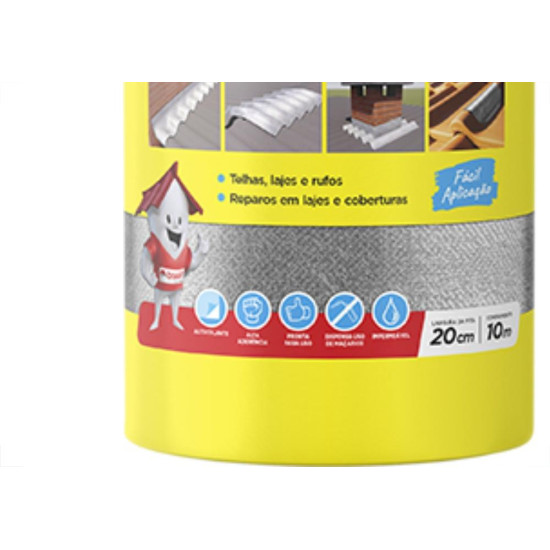 Brasilit Fita Adesiva Alum 20Cmx10Mt