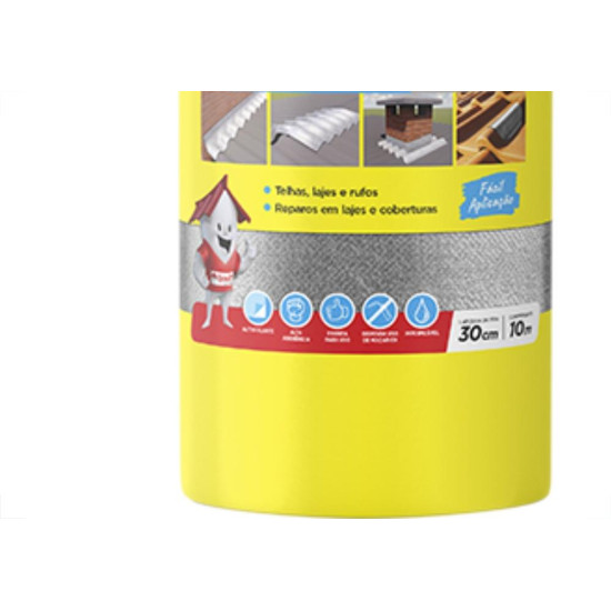 Brasilit Fita Adesiva Alum 30Cmx10Mt