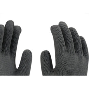 Luva Tricotada Helanca Lisa Cinza Imbat - Kit C/12 Unidades