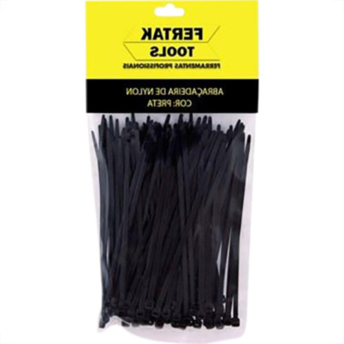 Abracadeira Nylon Fertak 7,6X450 Preto  C/50