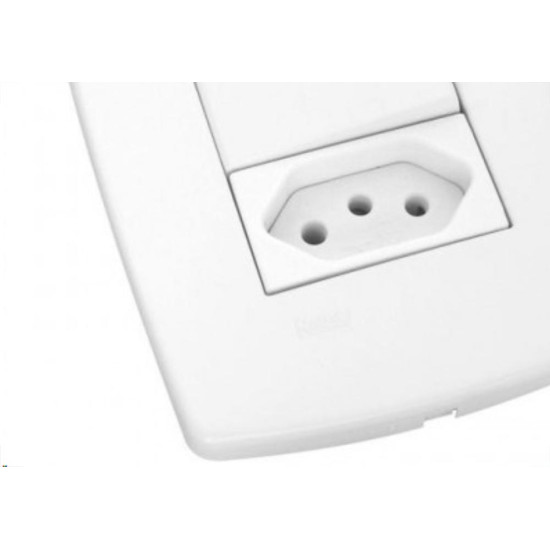 Conjunto Rad Modular Branco 1803222 2S+1Tomada 20A Conjunto Rad Modular Branco 1803222 2S+1Tomada 20A